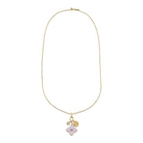 Gold and Diamond Moroccan Flower Cupid Necklace