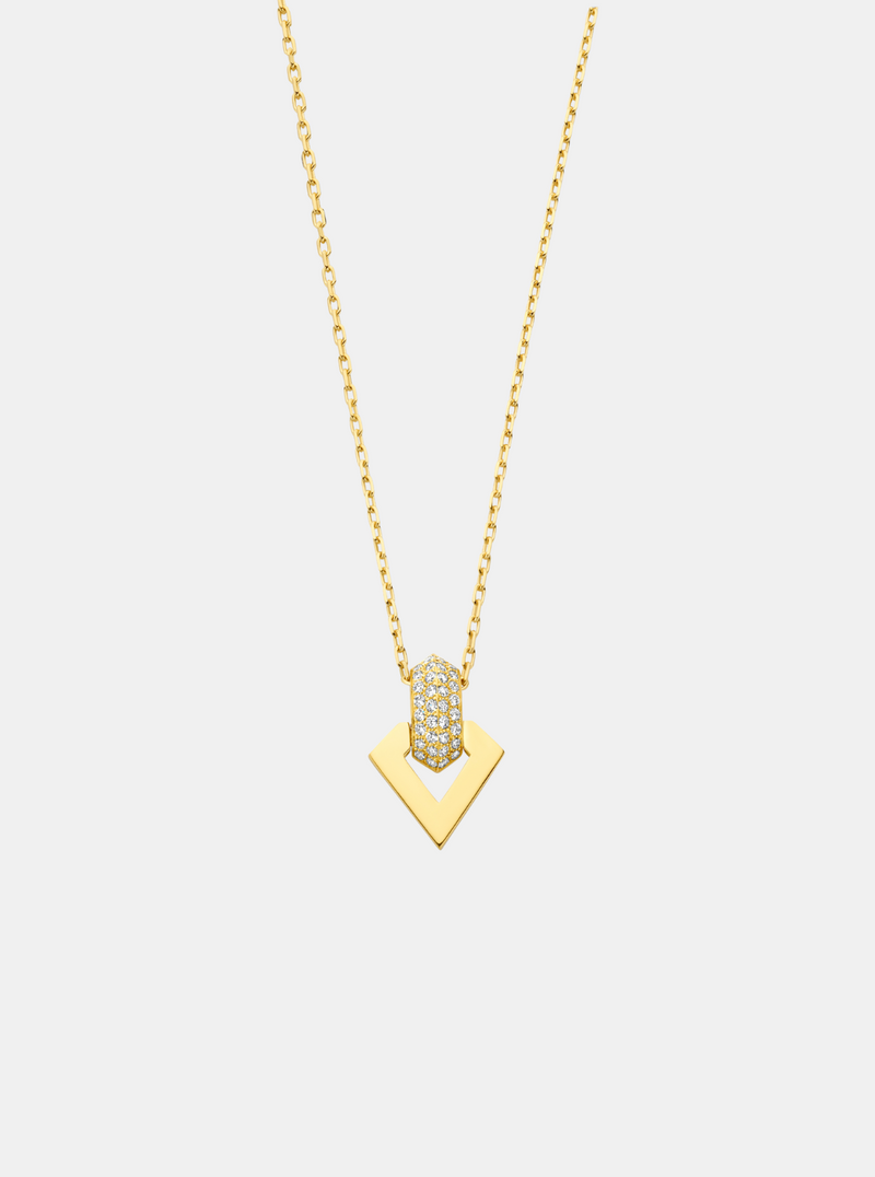 Brute Pendant Necklace - Yellow Gold & Diamond
