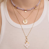 Gold and Diamond Moroccan Flower Cupid Necklace