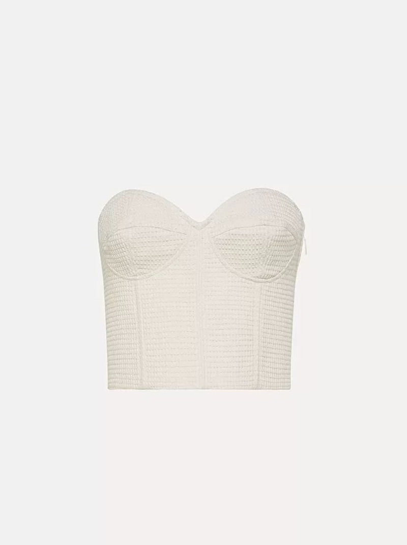Chic Waffle Cotton Bustier-Forte Forte-Tucci Boutique