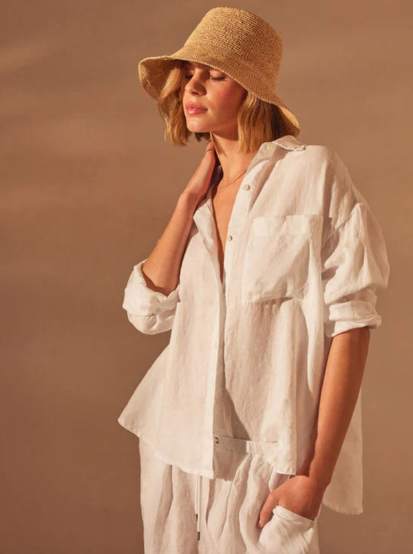 Linen Oversized Shirt-James Perse-Tucci Boutique