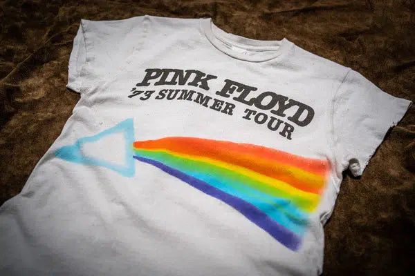 Pink Floyd Airbrush '73 Summer Tour Crew T-Shirt-MadeWorn-Tucci Boutique