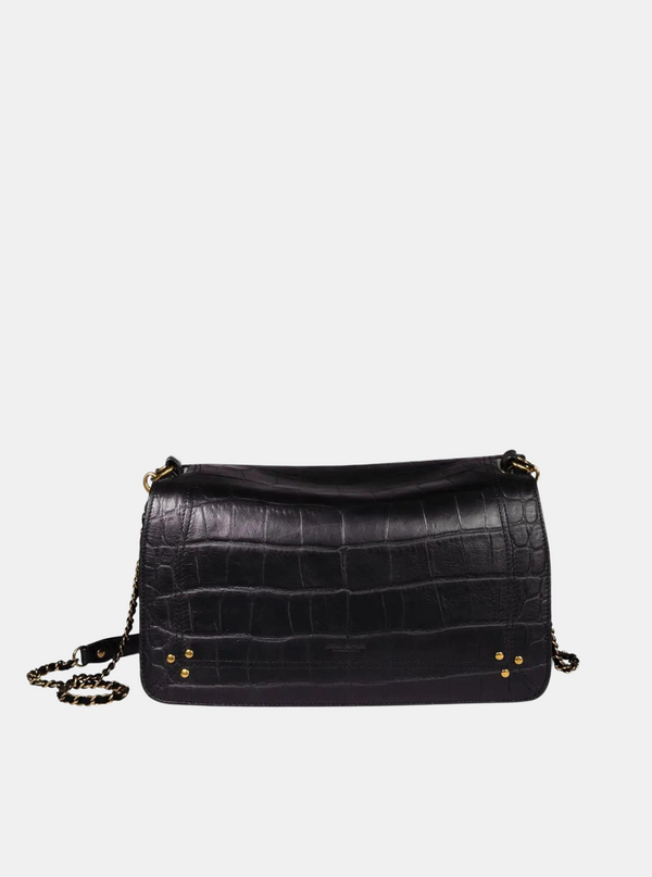 Bobi Large Handbag - Croco Noir