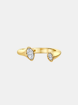Lover's Duet Marquise Ring