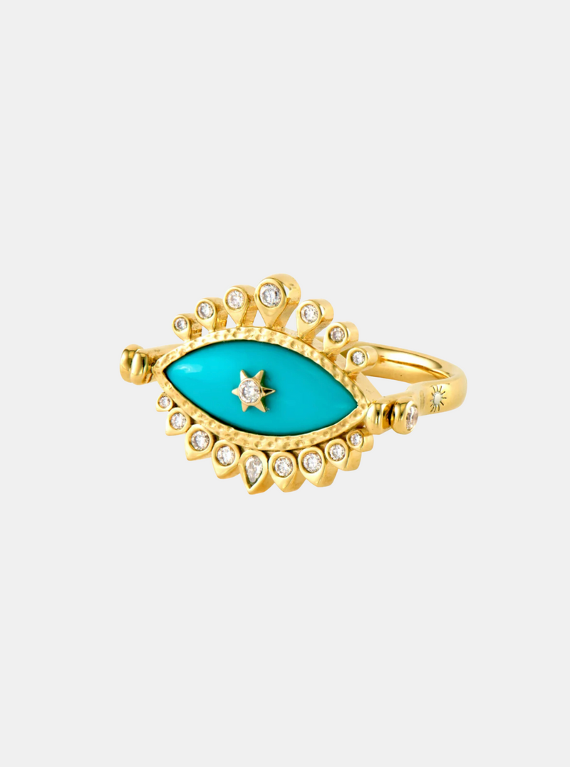 Bejeweled Evil Eye Ring