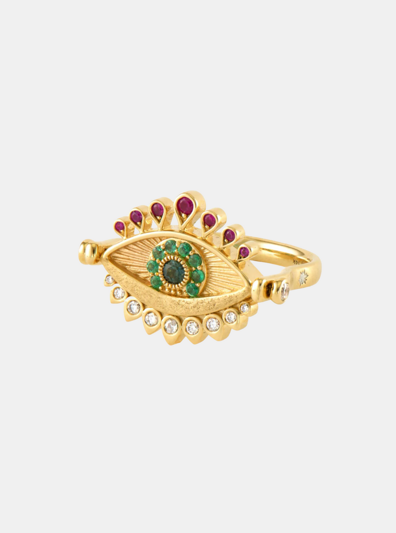 Bejeweled Evil Eye Ring