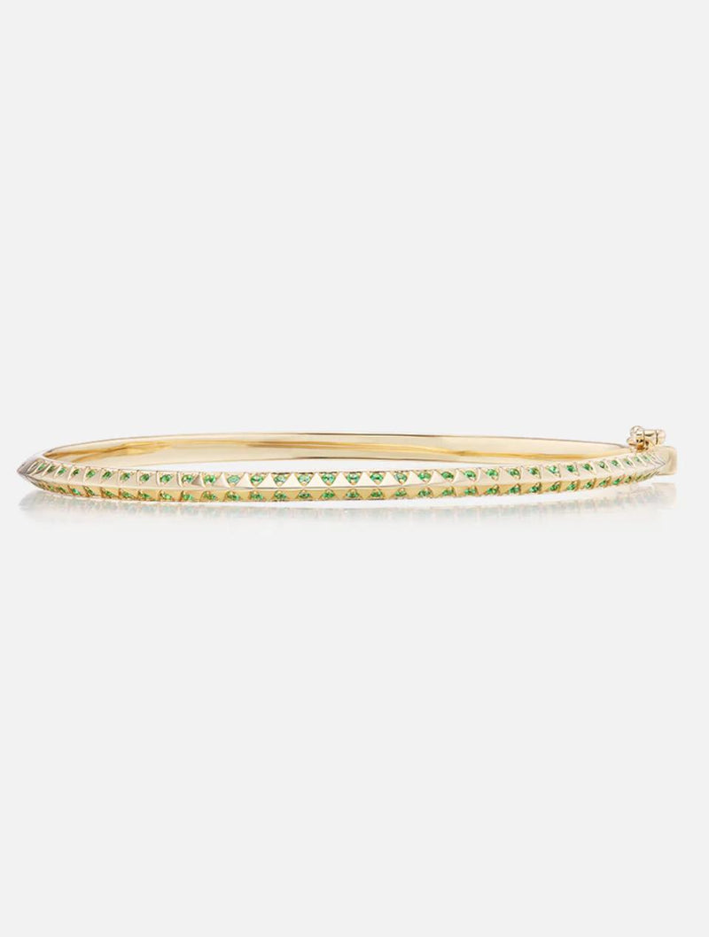 Skinny Talisman Bangle - Emerald-Harwell Godfrey-Tucci Boutique