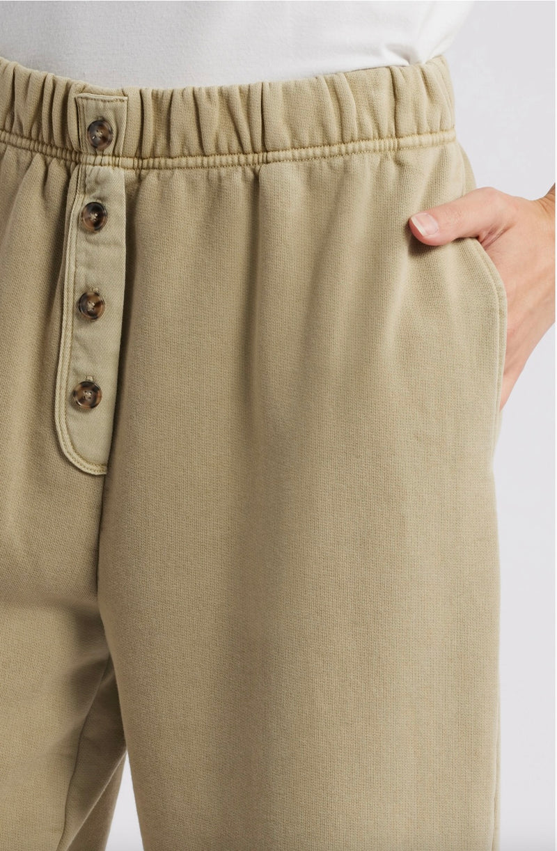 Button Front Sweatpant