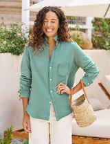 Eileen Relaxed Button-Up Shirt Triple Fleece