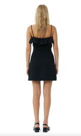 Bonded Crepe Mini Dress-GANNI-Tucci Boutique