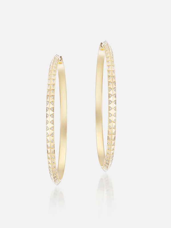 Skinny Talisman Hoop Earrings