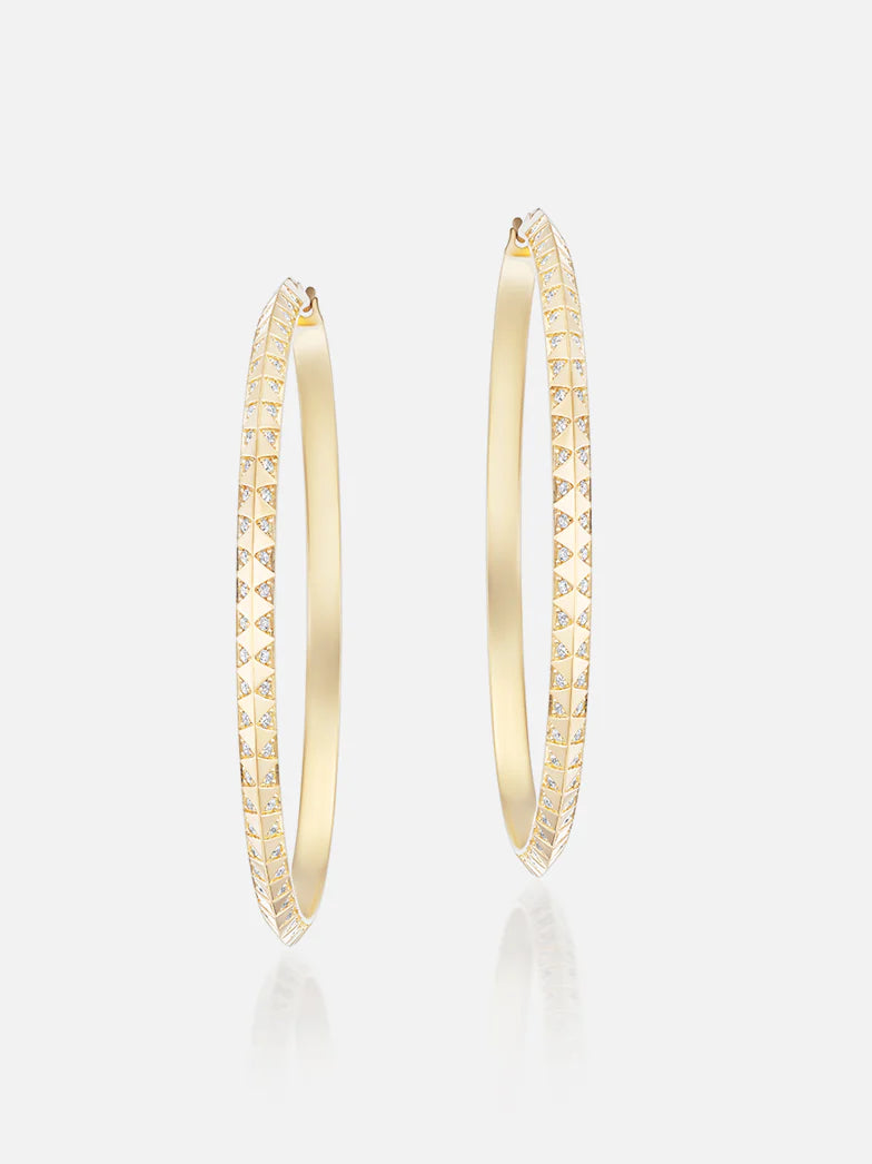 Skinny Talisman Hoop Earrings