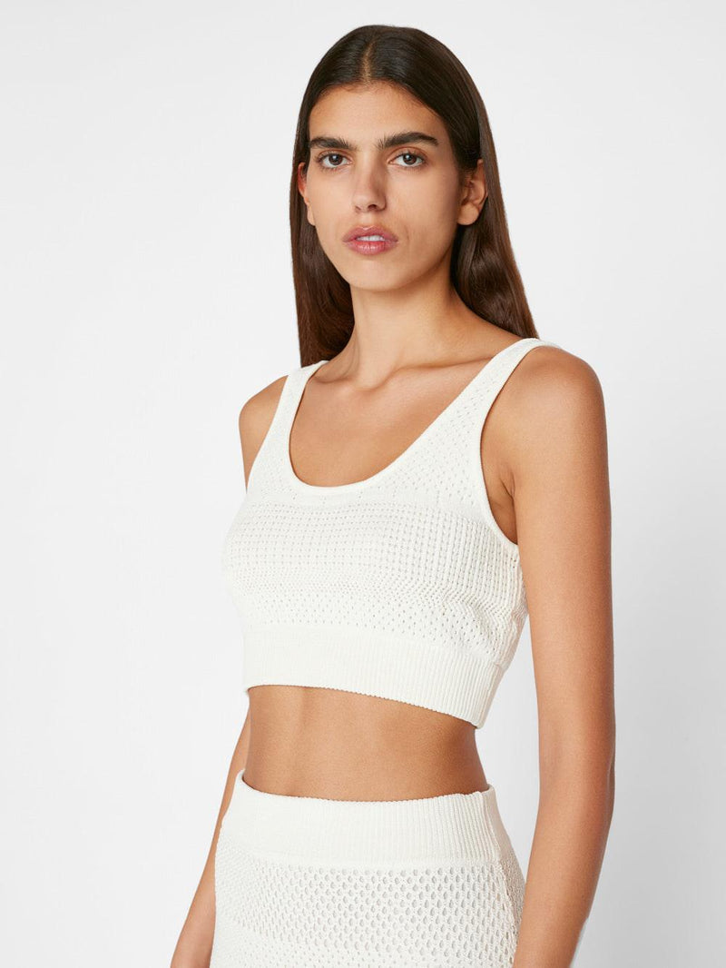 Crochet Bra Top - Off White-Frame-Tucci Boutique