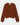 A rust-brown knit cardigan sweater with a button-up front, shown flat against a solid white background.