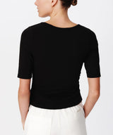 Elbow Sleeve V-Neck Tee