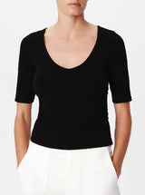 Elbow Sleeve V-Neck Tee