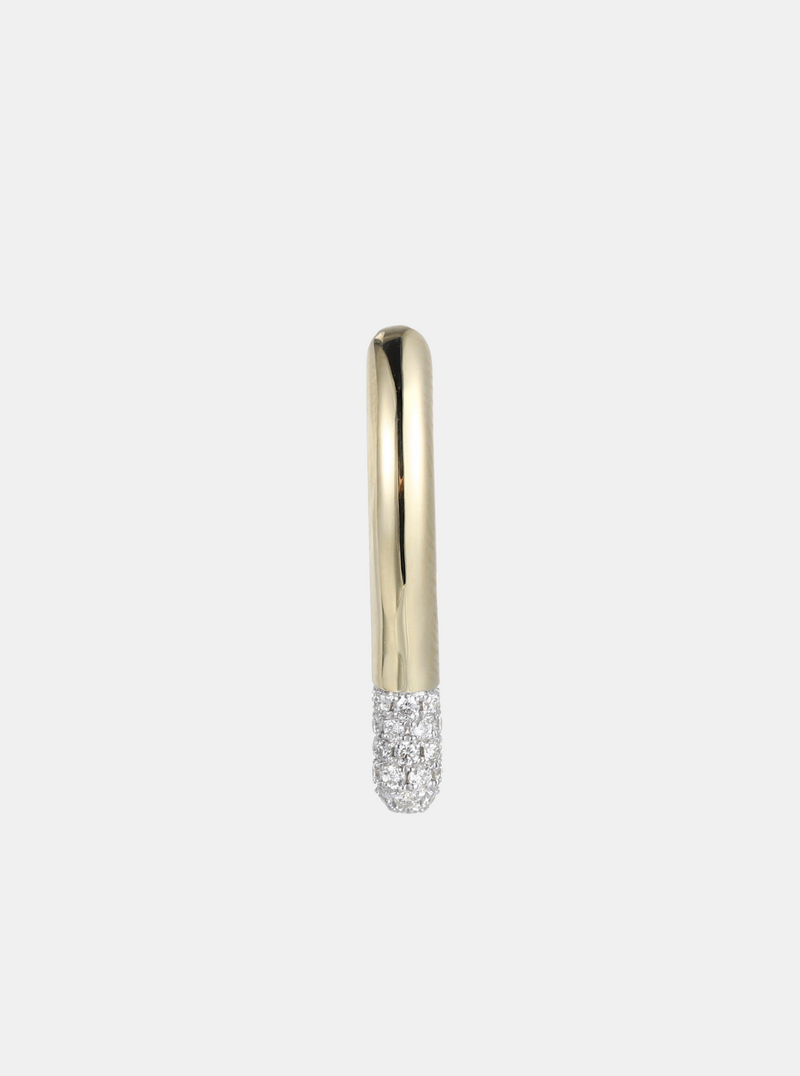 Small Tube Diamond Earrings