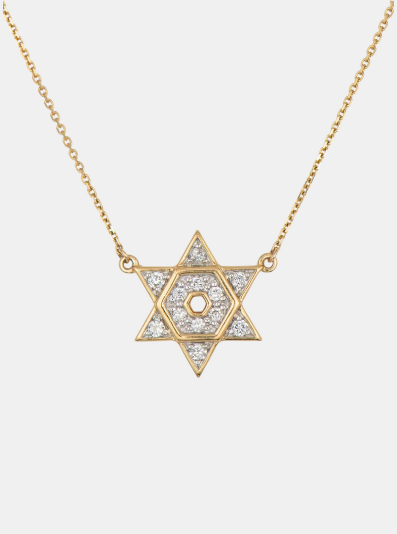 Open Star of David Necklace