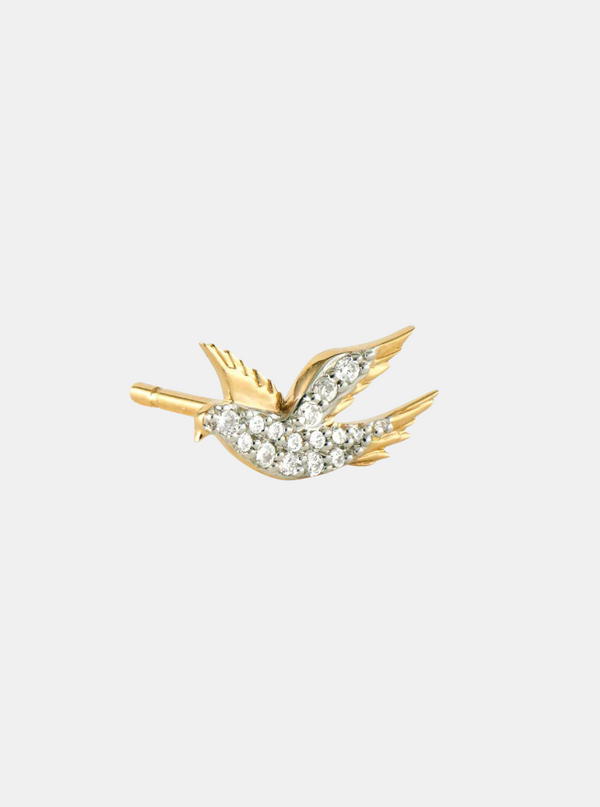 Single Pave Songbird Stud Earring