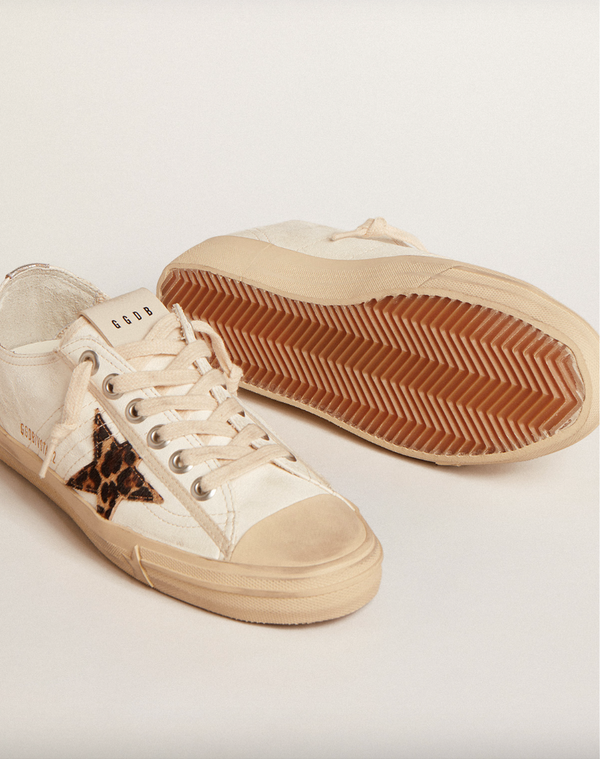 V-Star Sneakers - White & Leopard