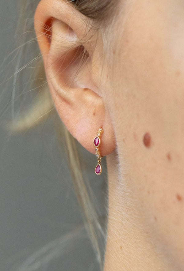 Ruby Drop Earrings-Celine Daoust-Tucci Boutique