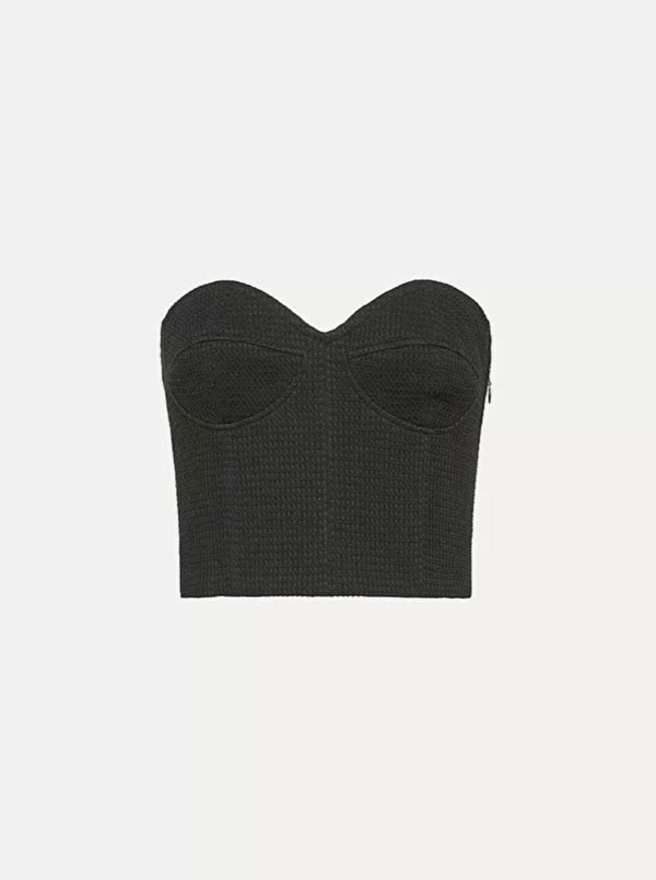 Chic Waffle Cotton Bustier-Forte Forte-Tucci Boutique