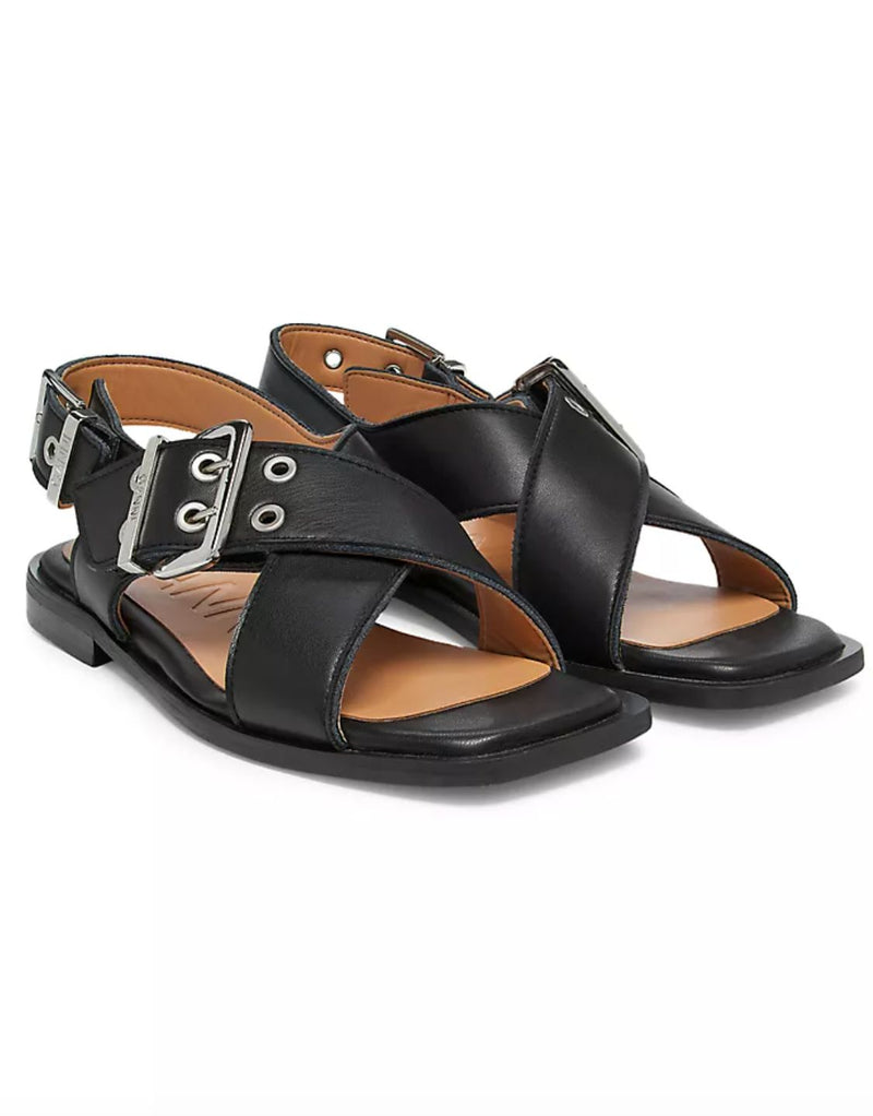 Buckle Cross Strap Sandal-GANNI-Tucci Boutique