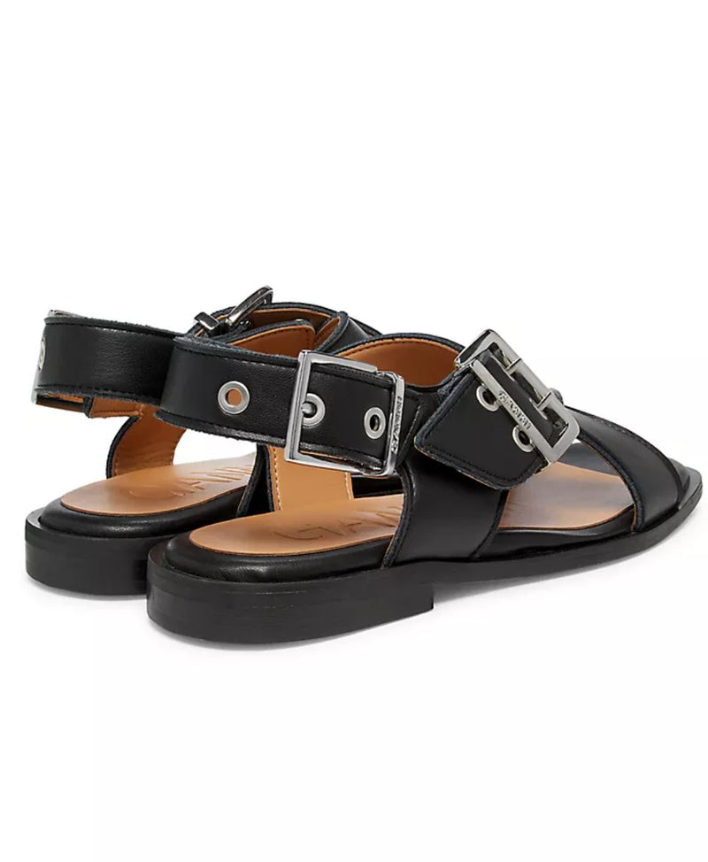 Buckle Cross Strap Sandal-GANNI-Tucci Boutique