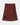 Maroon skirt with lace hem on a light gray background