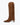 Brown knee-high boot on a white background