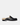 Black loafer with beige fur lining on a white background
