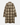 Plaid coat with button details on a white background