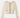 Beige cardigan with brown trim on a white background