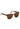 Tortoiseshell sunglasses with brown lenses on a white background