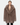 Brown fur coat worn by a model on a white background