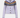 Light purple knitted cardigan with colorful pattern on a white background