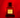 Red perfume bottle with gold label on a red background