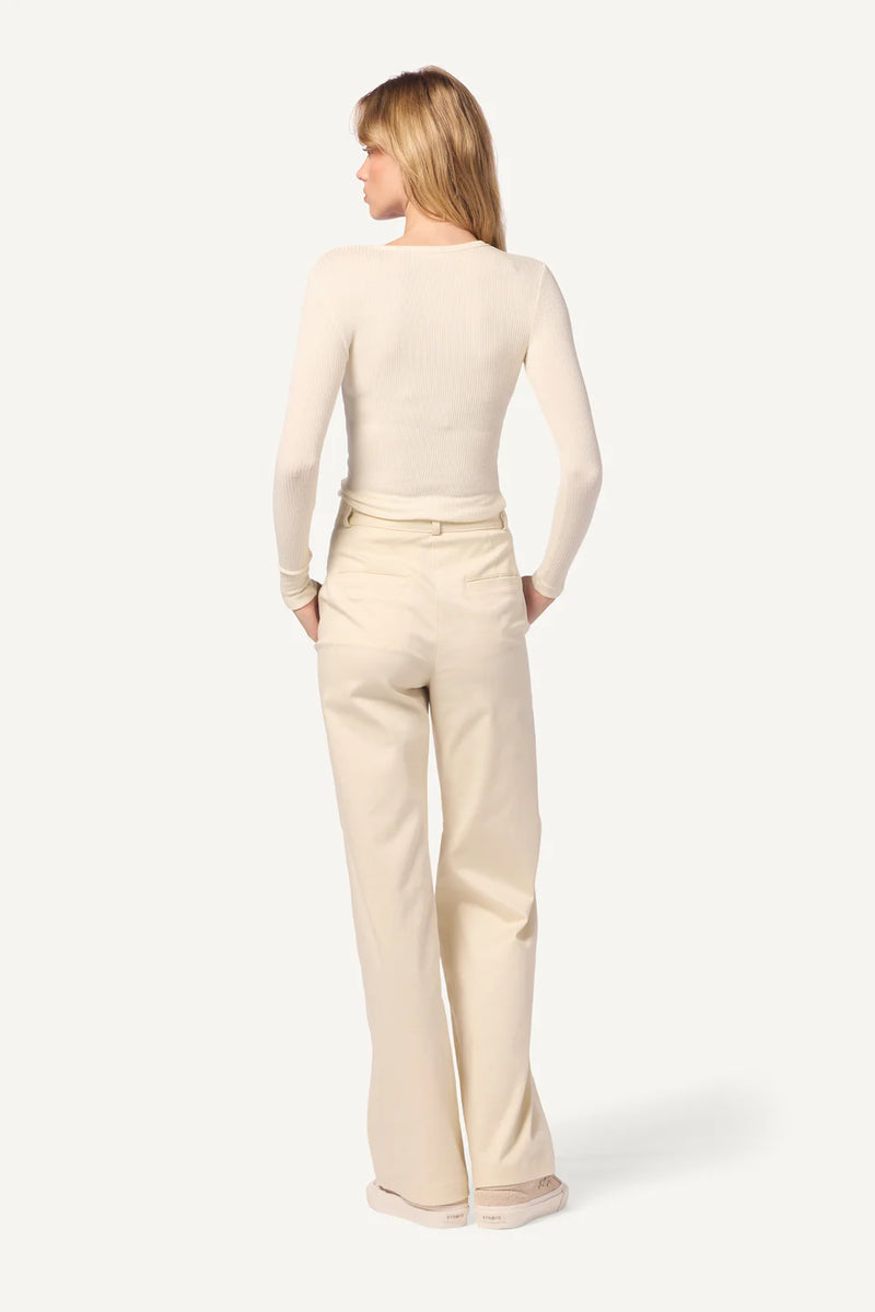 Flat Front High Rise Trouser