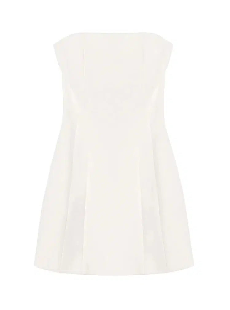 Elsie Strapless Mini Dress - White-A.L.C.-Tucci Boutique