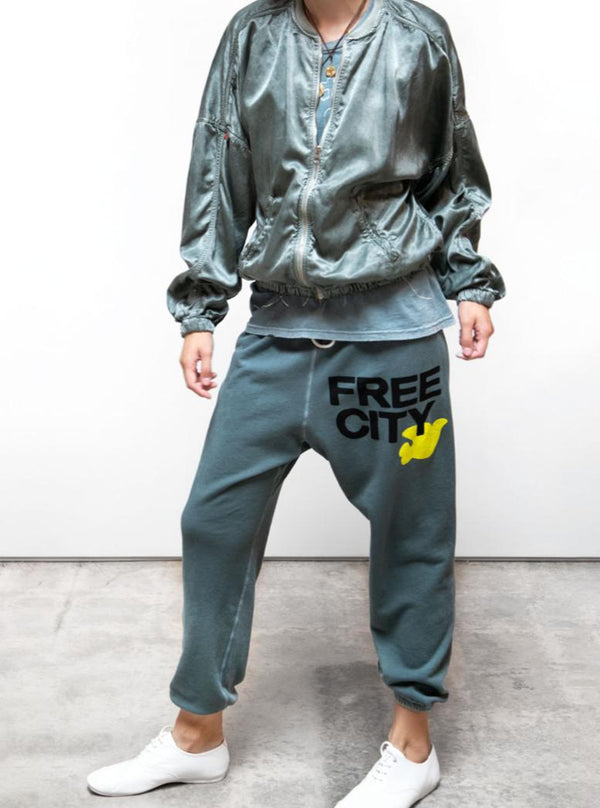 LETSGO OG SUPERVINTAGE Sweatpants - Surplus Yellow-Free City-Tucci Boutique