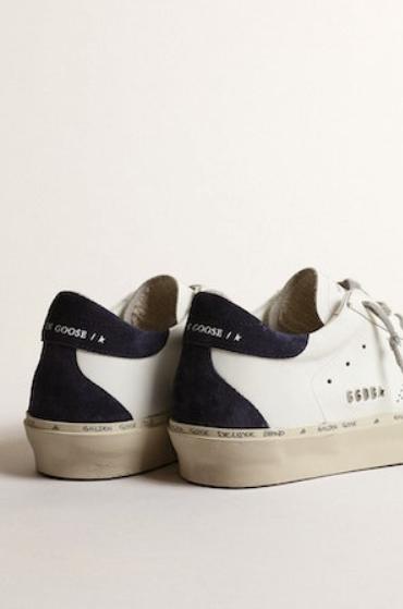 *Pre-Order* Hi Star Sneakers - White & Dark Blue-Golden Goose Deluxe Brand-Tucci Boutique