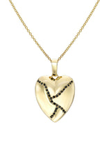 Black Diamond Kintsugi Heart Pendant-DRU.-Tucci Boutique