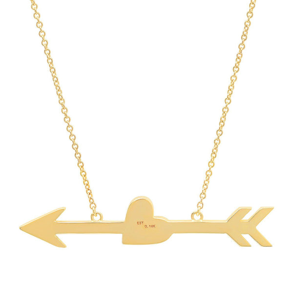 Diamond Heart with Arrow Necklace-Established-Tucci Boutique