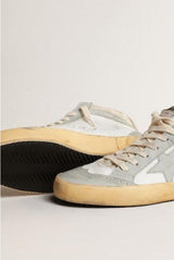 *Pre-Order* Mid Star Sneakers - White, Beige & Light Grey-Golden Goose Deluxe Brand-Tucci Boutique