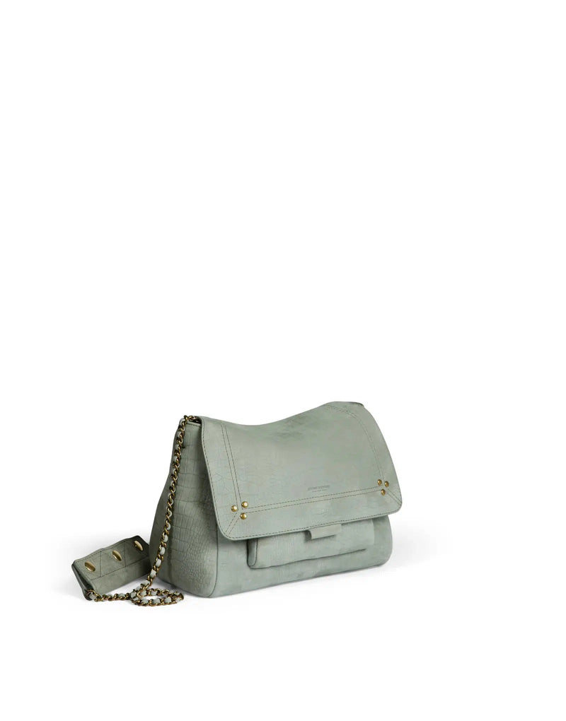 Lulu Medium Handbag - Croco Almond-Jerome Dreyfuss-Tucci Boutique