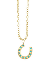 Large Turquoise Horseshoe Necklace