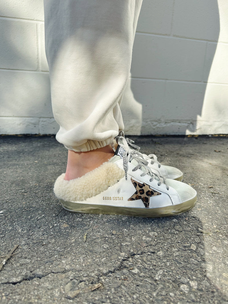 Super-Star Sabot Sneakers - White, Ice, Beige & Leopard